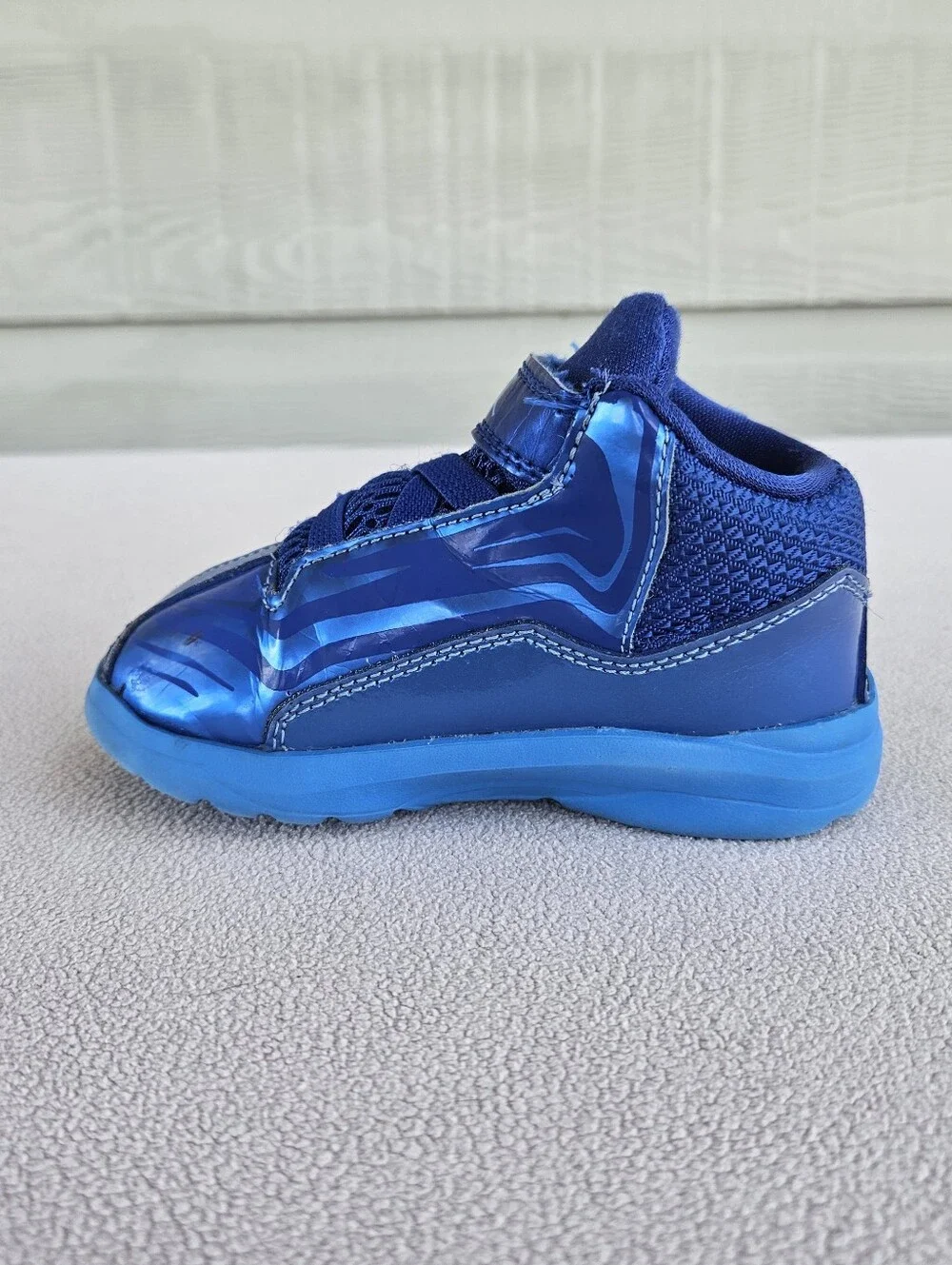 Nike Jordan Aero Mania TD Sneaker Toddler SZ 7C Blue Hook & Loop 555379-405
